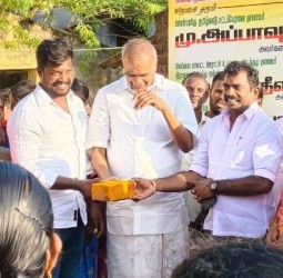 உதயத்தூரில் புதிய நியாய விலை கடைக்கு சபாநாயகர் அப்பாவு அடிக்கல்