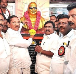 புதுவை கதிர்காமம் தொகுதி திமுக சார்பில் கலைஞர் சிலை, நுாலகம், தொகுதி அலுவலகம் திறப்பு விழா