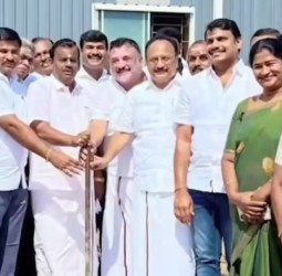 கவுண்டம்பாளையம் தொகுதி திமுக அலுவலகம் அமைக்க பூமி பூஜை