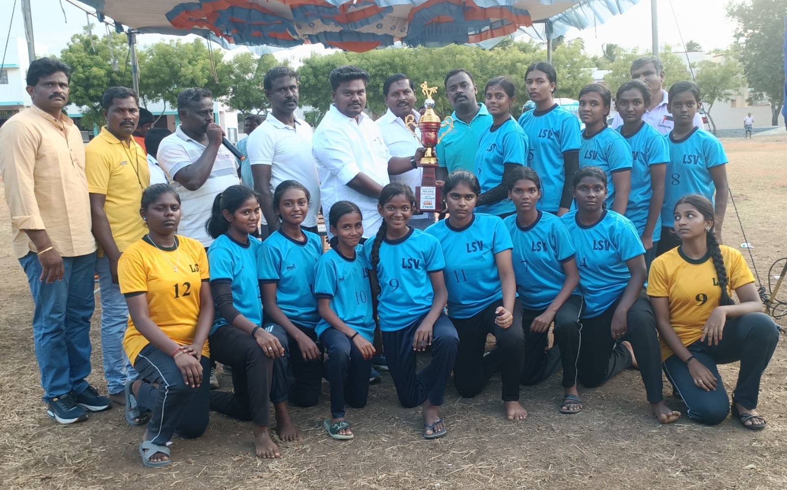 கோவில்பட்டியில் நடந்த பள்ளி மாணவிகளுக்கான மாவட்ட கபடி போட்டி