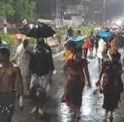 திருவண்ணாமலையில் நேற்று முன்தினம் இரவு இடி மின்னலுடன் பலத்த மழை