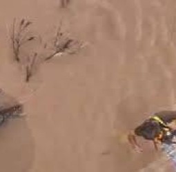 சத்தீஸ்கரில் சபரி ஆற்றில் தத்தளித்தவரை பத்திரமாக மீட்ட விமானப்படை ஹெலிகாப்டர்