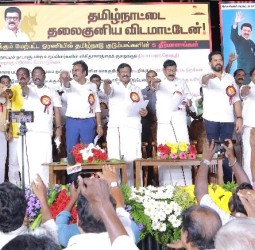 திருவள்ளூர் கிழக்கு - மீஞ்சூரில் "ஓரணியில் தமிழ்நாடு" தீர்மானம் ஏற்பு திமுக பொதுக்கூட்டம்