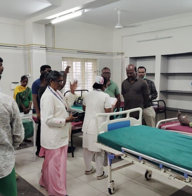 உடுமலை அரசு மருத்துவமனையில் சுகாதாரத் துறை அமைச்சர் மா. சுப்பிரமணியன் நேற்று ஆய்வு