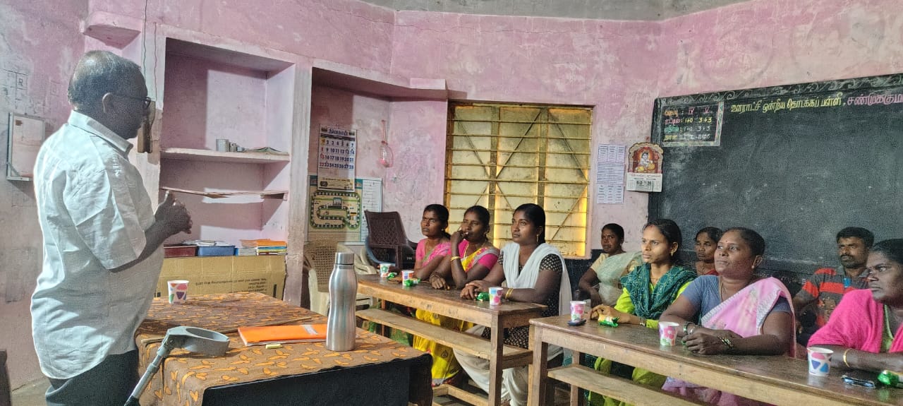 சண்முககுமாரபுரம் ஊராட்சி ஒன்றிய தொடக்கபபள்ளியில் பள்ளி மேலாண்மைக் குழுக் கூட்டம்!