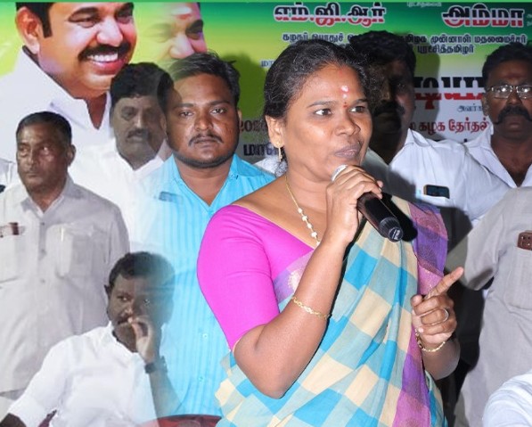 தெருமுனை பிரச்சாரத்தில் முன்னாள் அமைச்சர் ராஜலட்சுமி