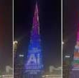 டெல்லி ஏஐ மாநாட்டுக்கு ஆதரவு தெரிவிக்க புர்ஜ் கலீபாவில் ஜொலித்த மூவர்ண கொடி