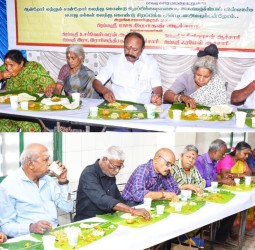 காளிகாம்பாள் திருக்கோவிலில் நடைபெற்ற சிறப்பு வழிபாடு மற்றும் பொது விருந்தில் அமைச்சர் பெரிய கருப்பன்