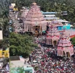 திருவிடைமருதுார் மகாலிங்க சுவாமி கோவிலில் நேற்றுநடந்த தைப்பூச திருவிழா