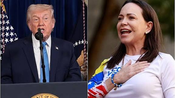 டிரம்ப்புடன் நோபல் பரிசை பகிர விருப்பம்.. வெனிசுவேலா எதிர்க்கட்சித் தலைவர் மச்சாடோ!