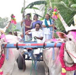 விவசாயிகள் மகிழ்ச்சியோடு கொண்டாடிய பாரம்பரிய மாட்டுப் பொங்கல்