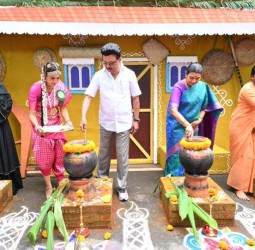 சென்னை கொளத்தூர் சட்டமன்ற அலுவலகம் அருகில் நேற்று நடந்த பொங்கல் விழா