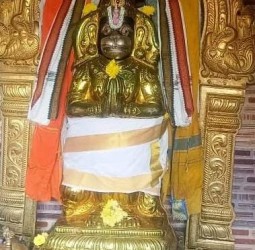 ஸ்ரீ ஆஞ்சநேயர் சிறப்பு அலங்காரத்தில் அருள் பாலிக்கும் காட்சி