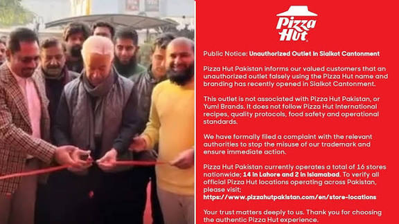 போலி ‘பிஸ்ஸா ஹட்' உணவகத்தை திறந்து வைத்த பாக். அமைச்சர் - நெட்டிசன்கள் கிண்டல்