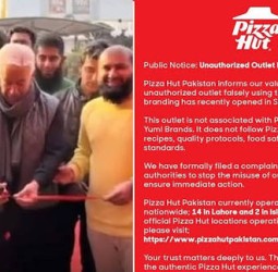 போலி ‘பிஸ்ஸா ஹட்' உணவகத்தை திறந்து வைத்த பாக். அமைச்சர் - நெட்டிசன்கள் கிண்டல்