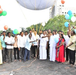 நூற்றாண்டு விழா விழிப்புணர்வு பலூன்