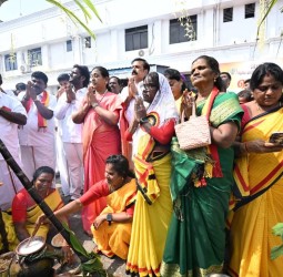 சென்னை தேமுதிக அலுவலகத்தில் பொங்கல் திருநாளை முன்னிட்டு சிறப்பு பூஜை