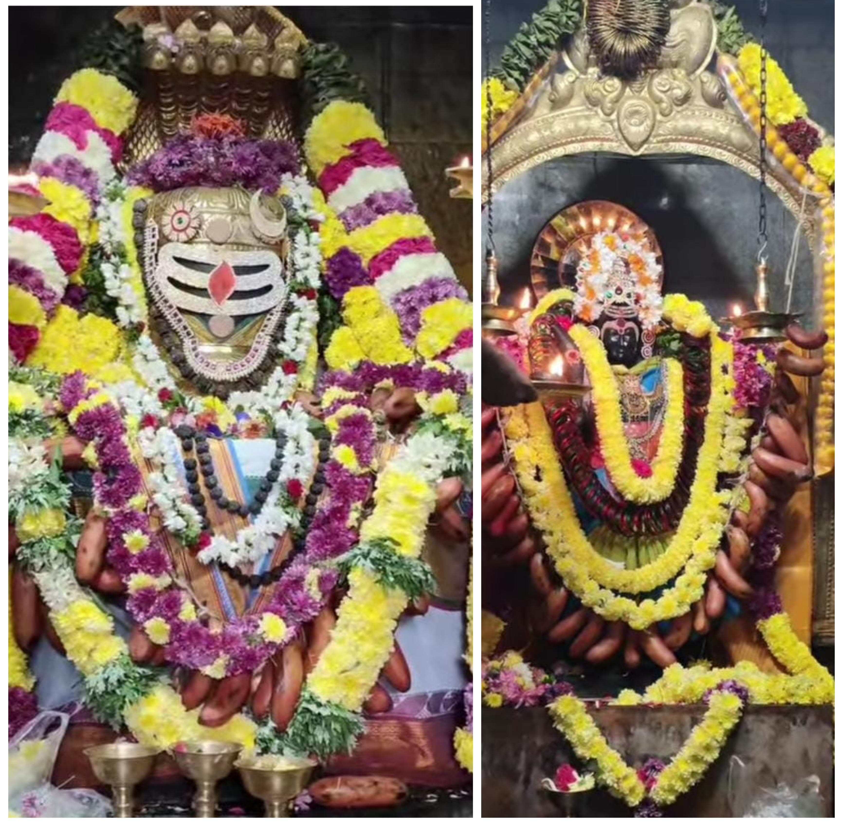 திருநேர் அண்ணாமலையார் ஆலயத்தில் ஆங்கில புத்தாண்டை முன்னிட்டு சிறப்பு அலங்காரத்தில் அருள் பாலிக்கும் காட்சி