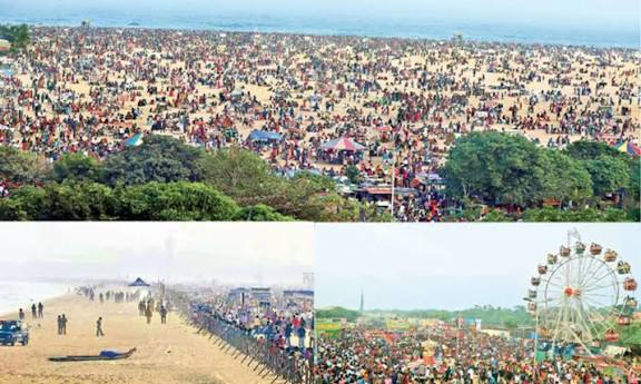 சென்னையில் காணும் பொங்கல் பாதுகாப்பு பணியில் 16 ஆயிரம் போலீஸார்: மெரினாவில் குளிக்க தடை