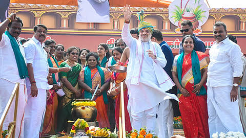 மத்திய அமைச்சர் அமித் ஷா தலைமையில்  களைகட்டிய ‘நம்ம ஊரு மோடி பொங்கல் விழா’