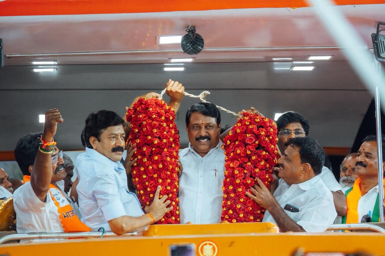 திண்டிவனத்தில்நேற்று முன்தினம் நடந்த பாஜக பரப்புரை